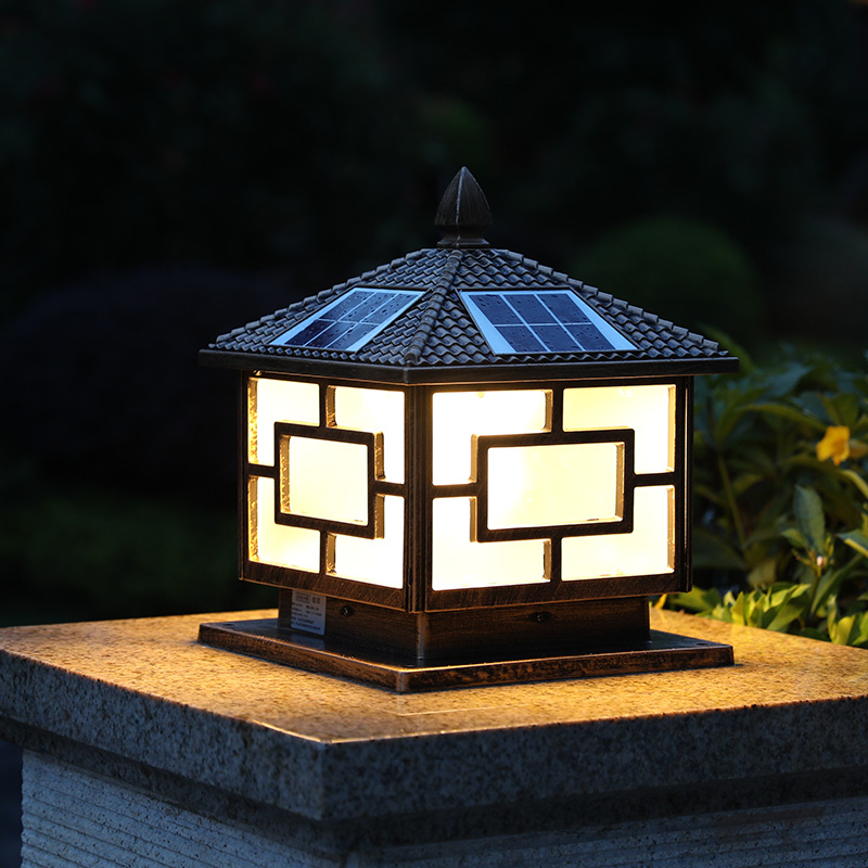 Solar pillar lights for sale Price 69.99 GBP Shop on AOVO store